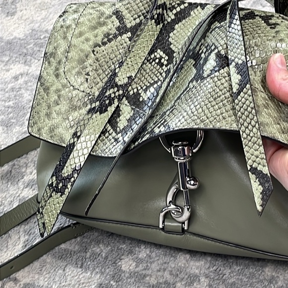 Rebecca Minkoff Green Stella Medium Convertible Backpack In Thyme Leather main image 4